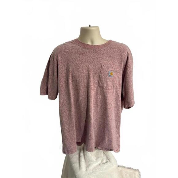 CARHARTT‎ ORIGINAL FIT MENS SIZE XLARGE RED SHORT SLEEVE POCKET FRONT - Picture 1 of 3